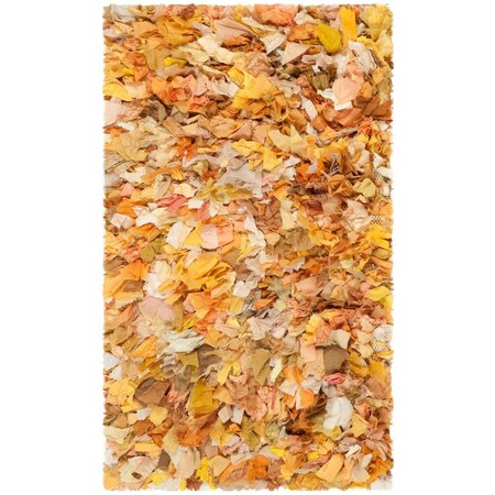 Safavieh Rio Shag Rugs; Gold & Multi Color - 2 ft. 3 in. x 3 ft. 9 in. SG951G-2339